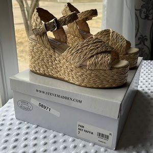 Steve Madden Raffia Platform Sandals